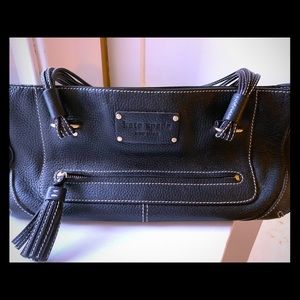 Kate Spade black leather tassel purse.